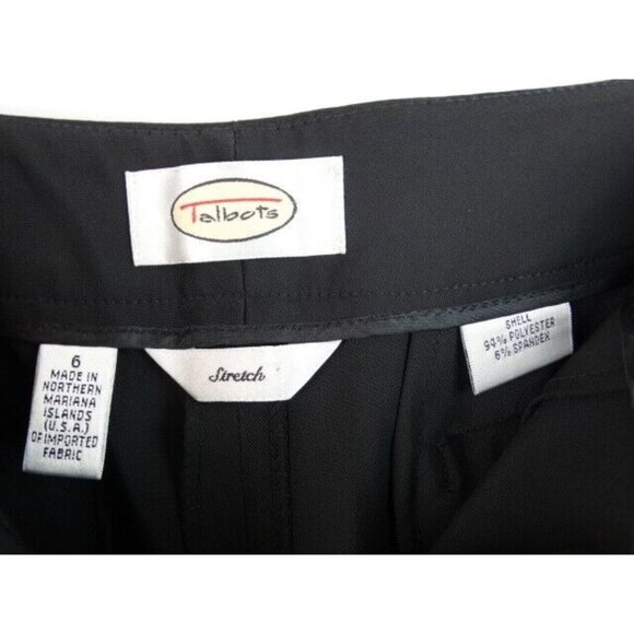 Talbots Women's Dress Pants Size 6 Black Pleated Front Dress Pants - Picture 8 of 11